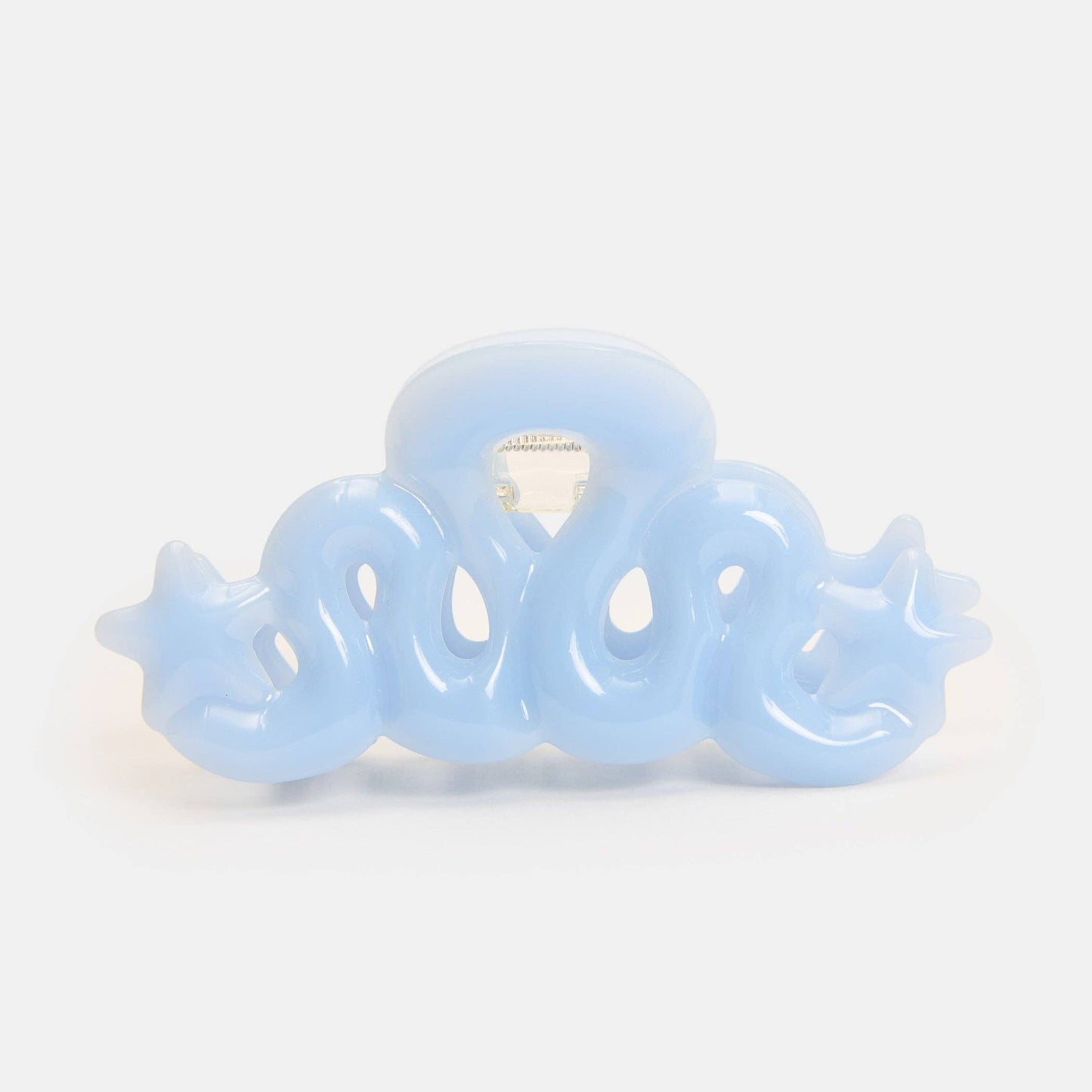 Small Star Loop Claw Clip in Baby Blue