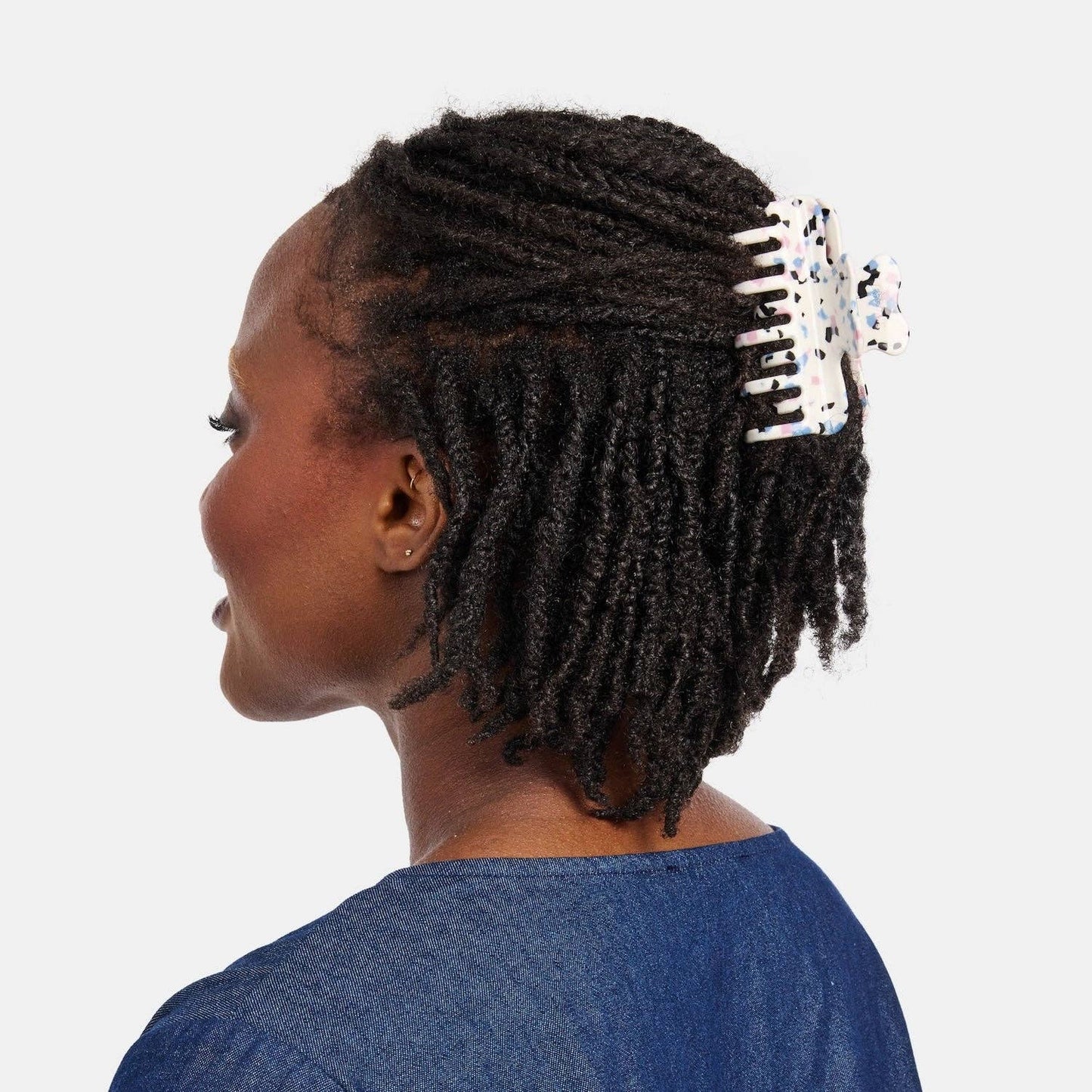 Small Jojo Claw Clip in Terrazzo