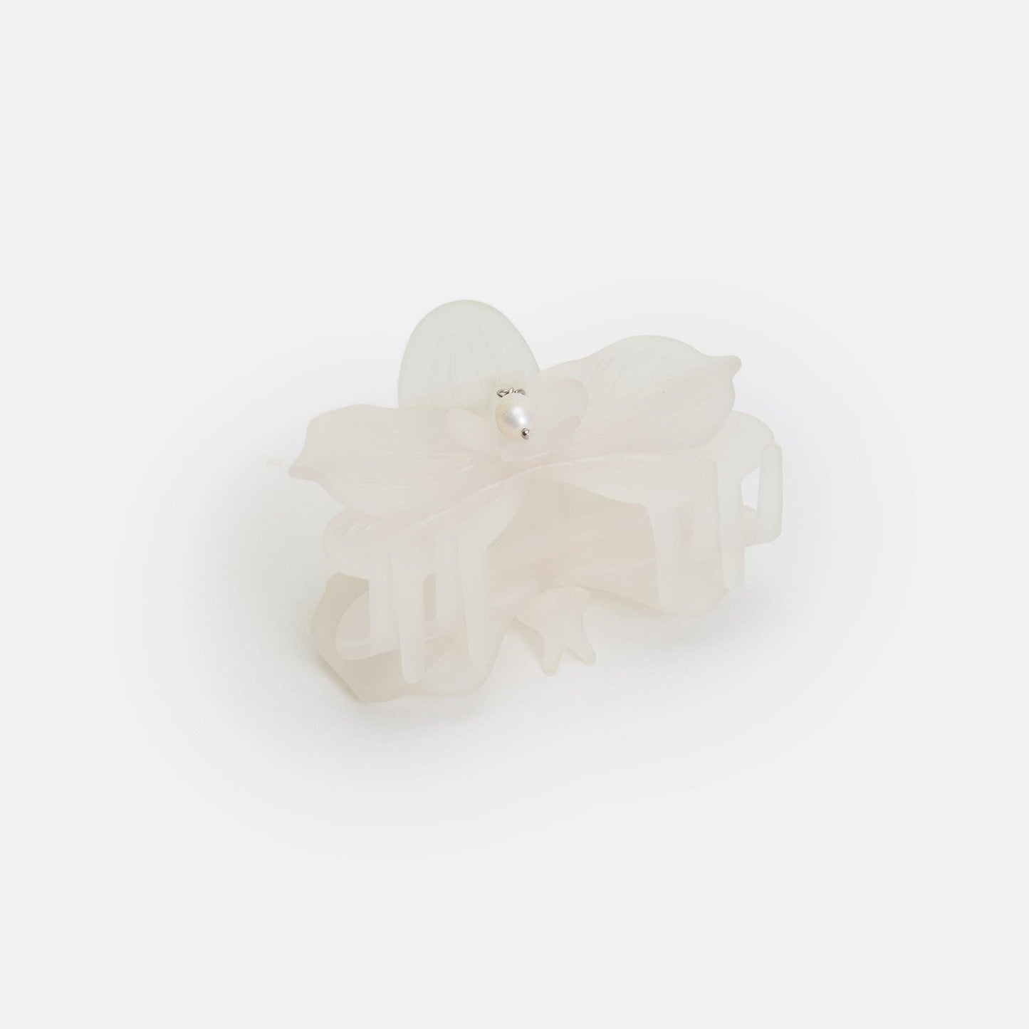 Orchid Claw Clip in Frosted Clear