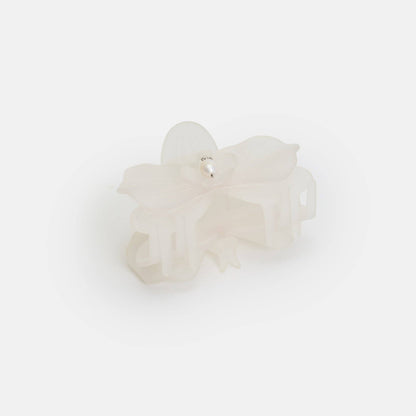 Orchid Claw Clip in Frosted Clear