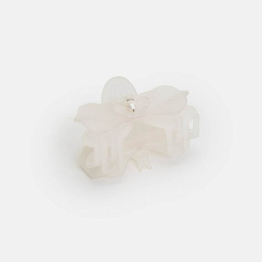 Orchid Claw Clip in Frosted Clear