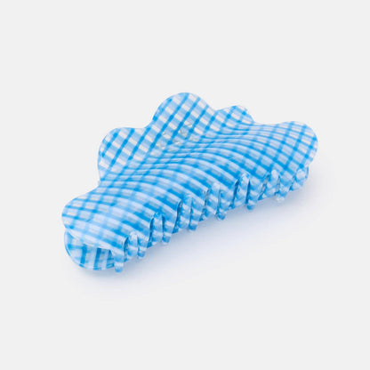 Nimbus Claw Clip in Blue Lattice