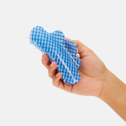 Nimbus Claw Clip in Blue Lattice
