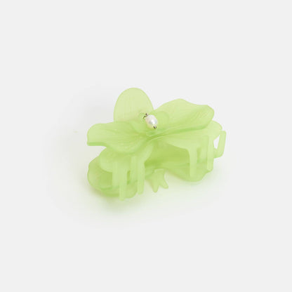 Orchid Claw Clip in Frosted Lime