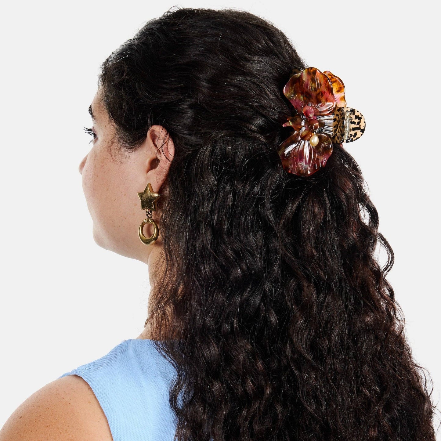 Orchid Claw Clip in Cougar