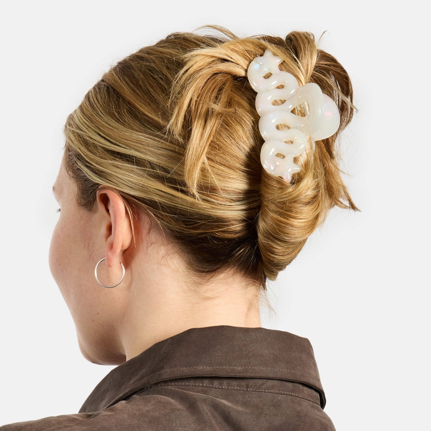 Small Star Loop Claw Clip in Opal