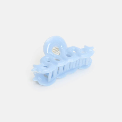 Small Star Loop Claw Clip in Baby Blue
