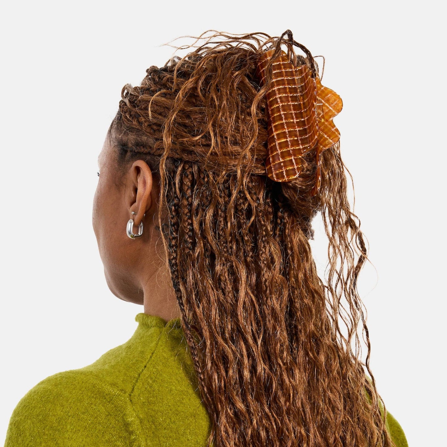 Nimbus Claw Clip in Caramel Plaid