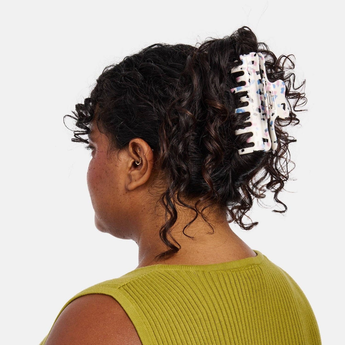 Large Jojo Claw Clip in Terrazzo