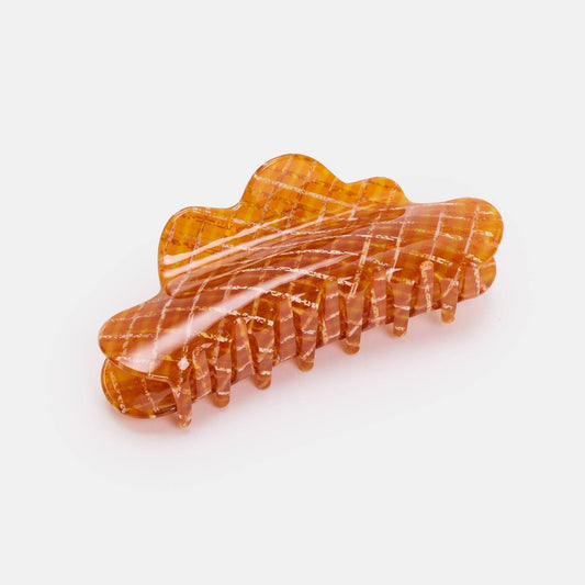 Nimbus Claw Clip in Caramel Plaid