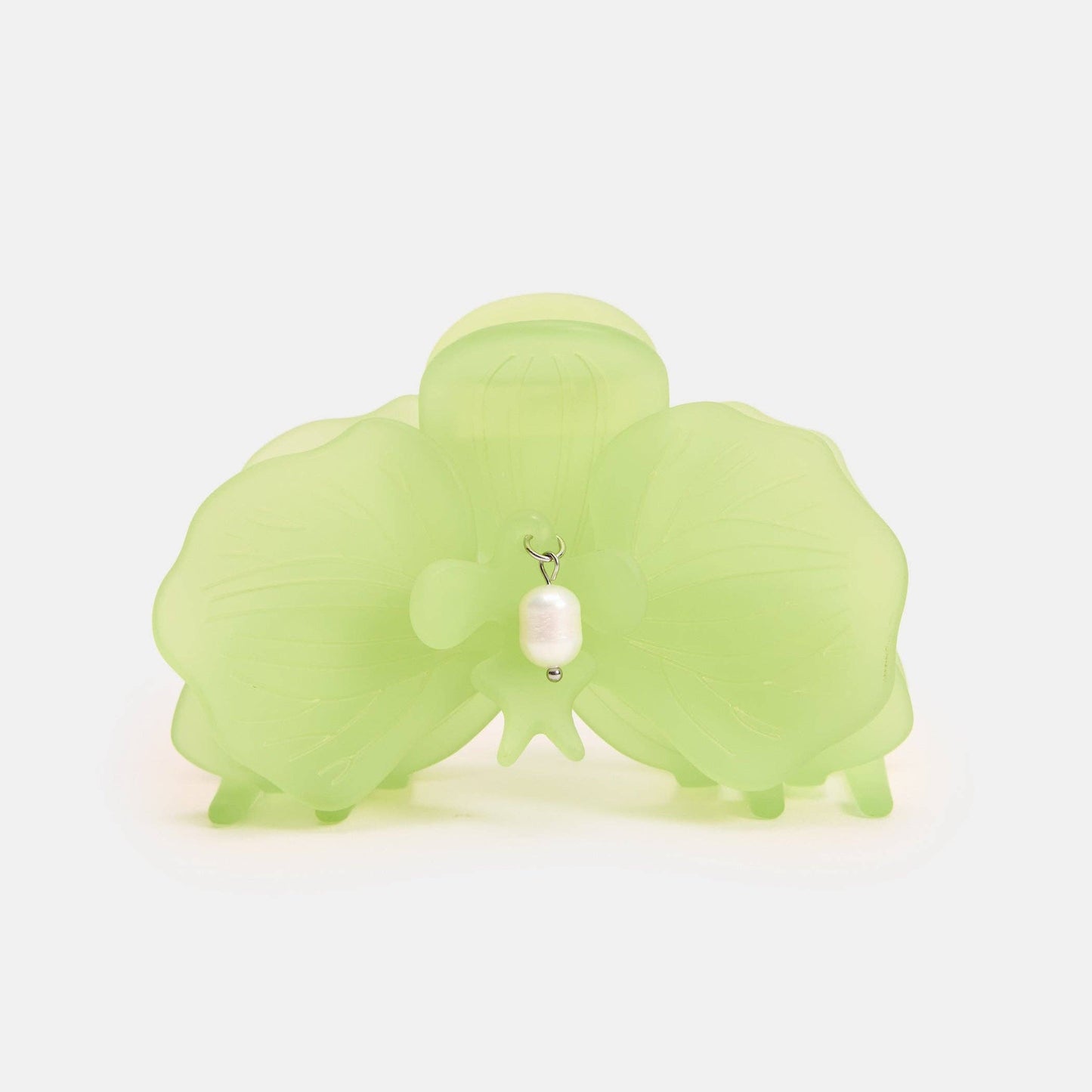 Orchid Claw Clip in Frosted Lime